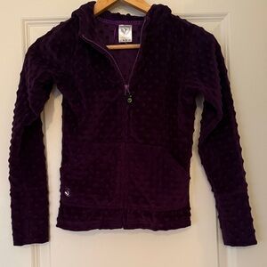 Girl’s Dark Purple Limeapple Minky Bubble Hoodie